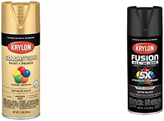 Krylon K05588007 COLORmaxx Spray Paint and Primer for Indoor/Outdoor Use, Metallic  Gold, 11 Ounce (Pack of 1) 